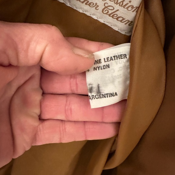 Vintage 1970’s Sears “The Leather Shop” Cognac Leather Blazer in a 42R - Picture 7 of 10